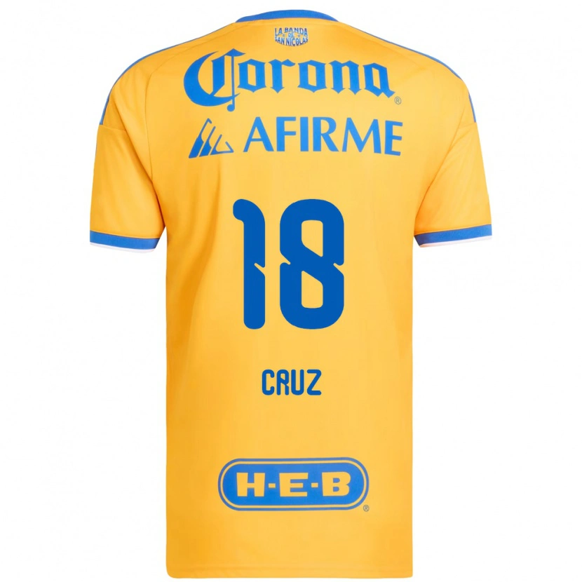Danxen Mænd Belen Cruz #18 Gul Blå Hjemmebane Spillertrøjer 2026/27 Trøje T-Shirt