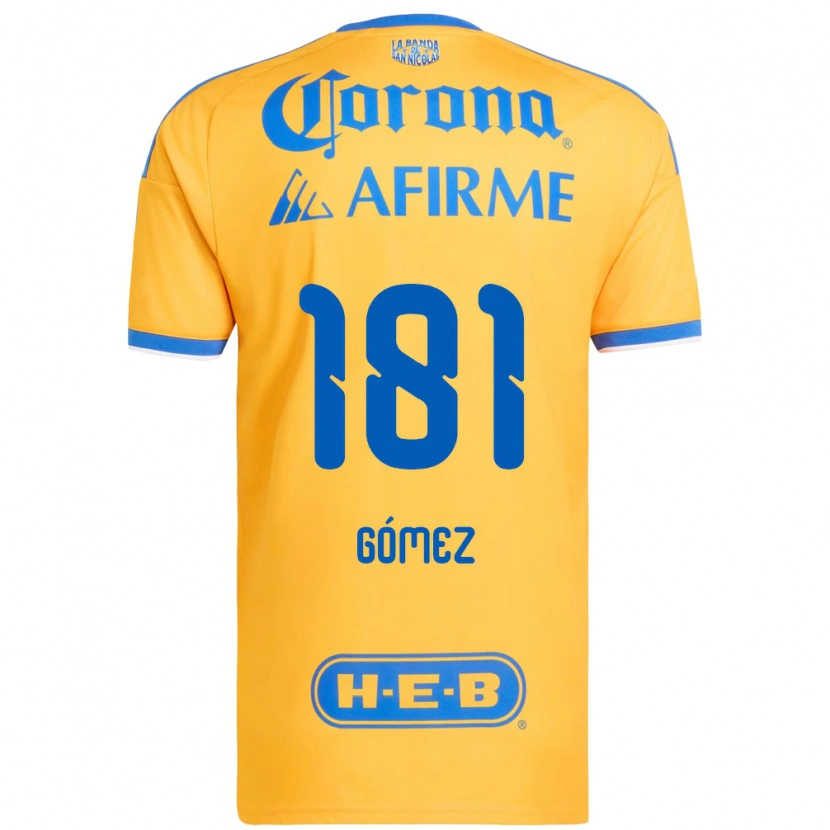 Danxen Mænd Luis Gómez #181 Gul Blå Hjemmebane Spillertrøjer 2026/27 Trøje T-Shirt