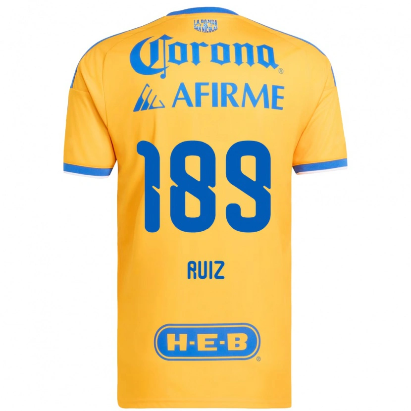 Danxen Mænd Óscar Ruiz #189 Gul Blå Hjemmebane Spillertrøjer 2026/27 Trøje T-Shirt
