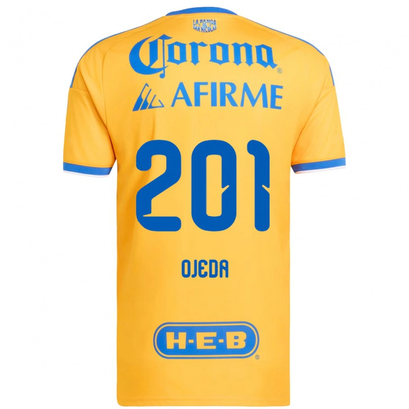 Danxen Mænd Diego Ojeda #201 Gul Blå Hjemmebane Spillertrøjer 2026/27 Trøje T-Shirt