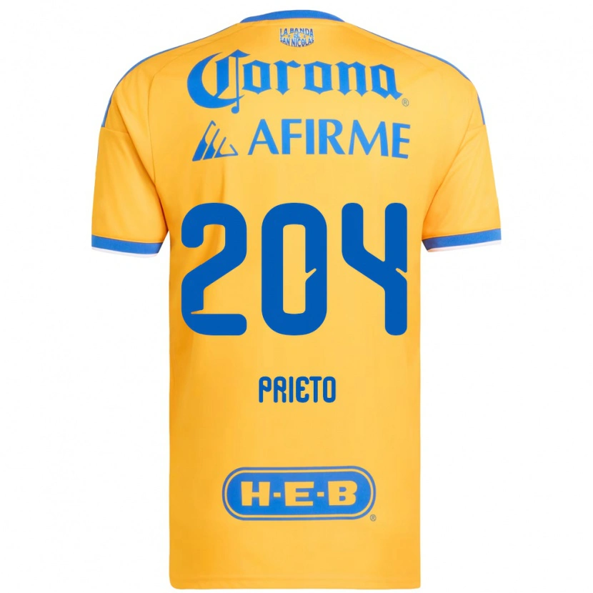 Danxen Mænd Leonel Prieto #204 Gul Blå Hjemmebane Spillertrøjer 2026/27 Trøje T-Shirt