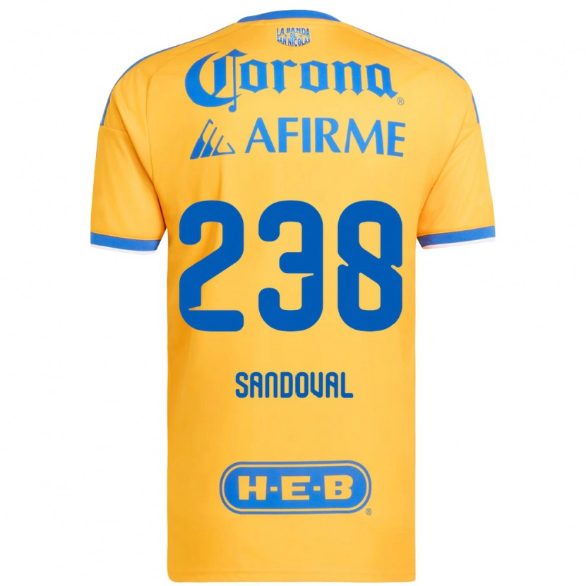 Danxen Mænd Miguel Sandoval #238 Gul Blå Hjemmebane Spillertrøjer 2026/27 Trøje T-Shirt
