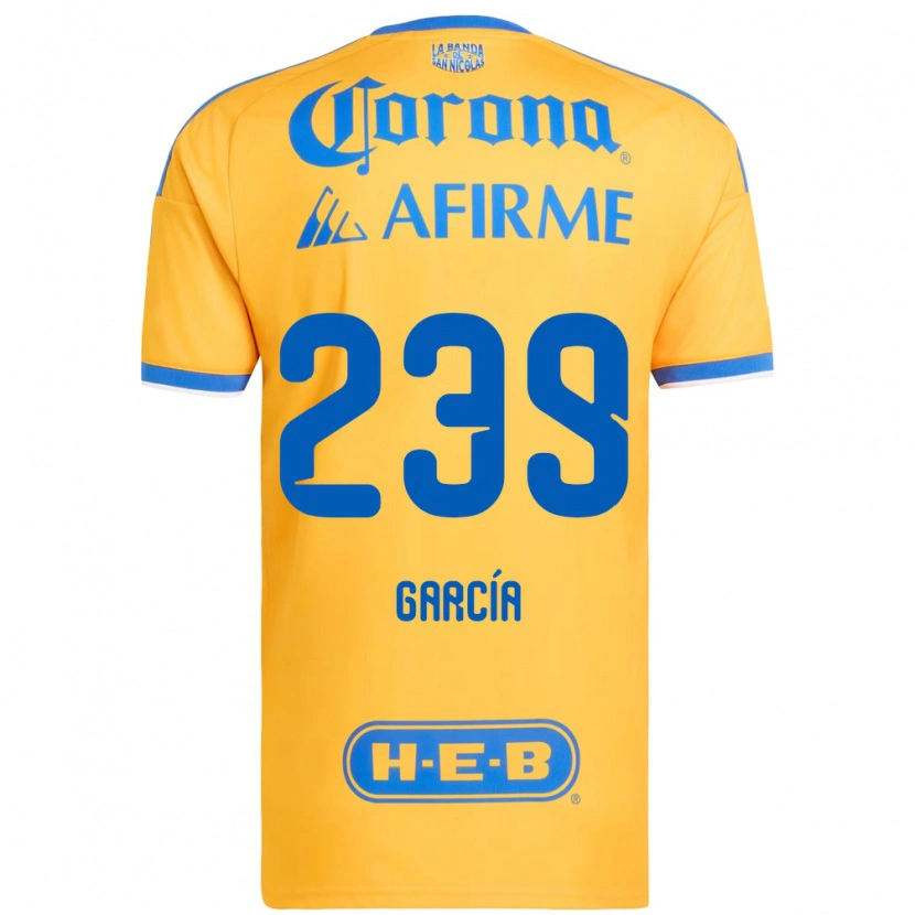 Danxen Mænd Diego García #239 Gul Blå Hjemmebane Spillertrøjer 2026/27 Trøje T-Shirt