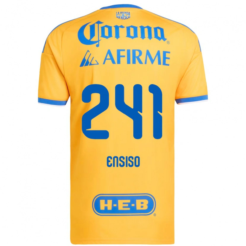 Danxen Mænd Eduardo Ensiso #241 Gul Blå Hjemmebane Spillertrøjer 2026/27 Trøje T-Shirt
