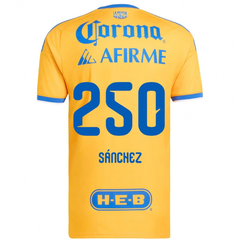 Danxen Mænd Fernando Sánchez #250 Gul Blå Hjemmebane Spillertrøjer 2026/27 Trøje T-Shirt