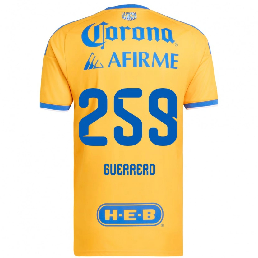 Danxen Mænd Erick Guerrero #259 Gul Blå Hjemmebane Spillertrøjer 2026/27 Trøje T-Shirt