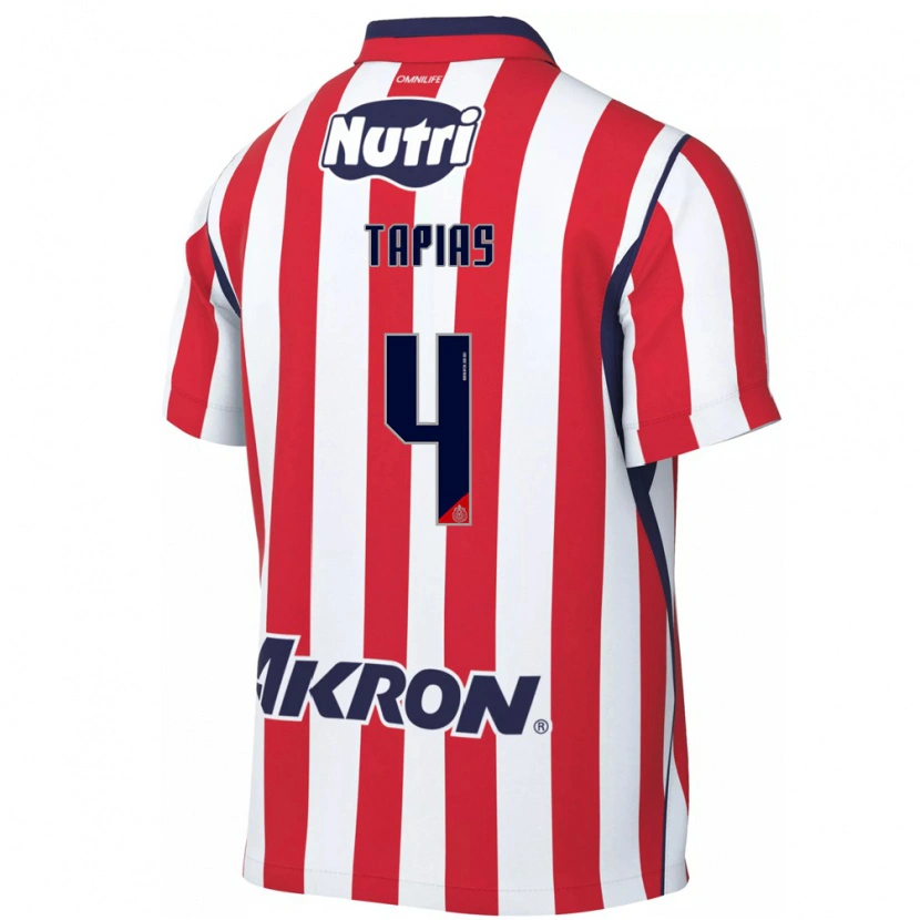 Danxen Mænd Miguel Tapias #4 Rød Hvid Hjemmebane Spillertrøjer 2026/27 Trøje T-Shirt
