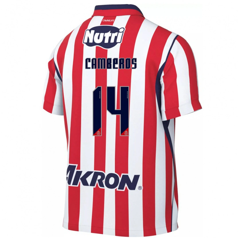Danxen Mænd Hugo Camberos #14 Rød Hvid Hjemmebane Spillertrøjer 2026/27 Trøje T-Shirt