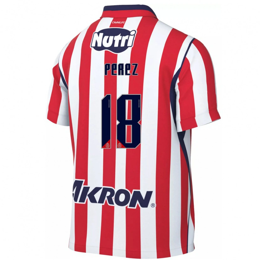 Danxen Mænd Jonathan Pérez #18 Rød Hvid Hjemmebane Spillertrøjer 2026/27 Trøje T-Shirt