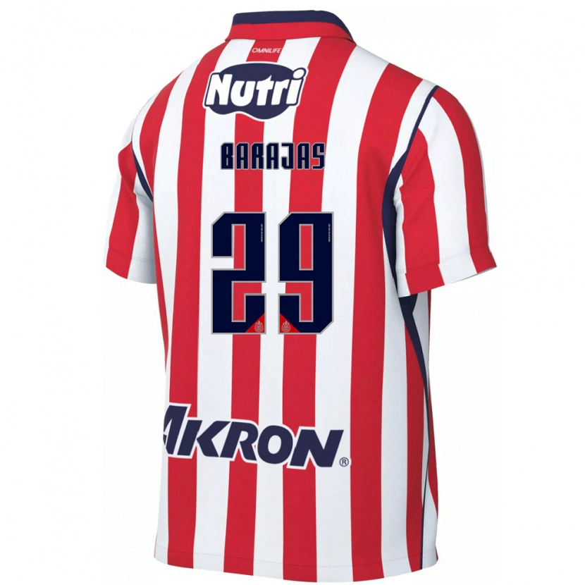 Danxen Mænd Fidel Barajas #29 Rød Hvid Hjemmebane Spillertrøjer 2026/27 Trøje T-Shirt