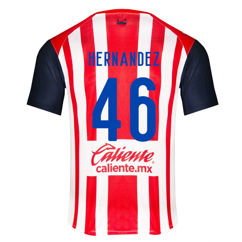 Danxen Mænd Carlos Hernández #46 Rød Sort Hvid Hjemmebane Spillertrøjer 2026/27 Trøje T-Shirt