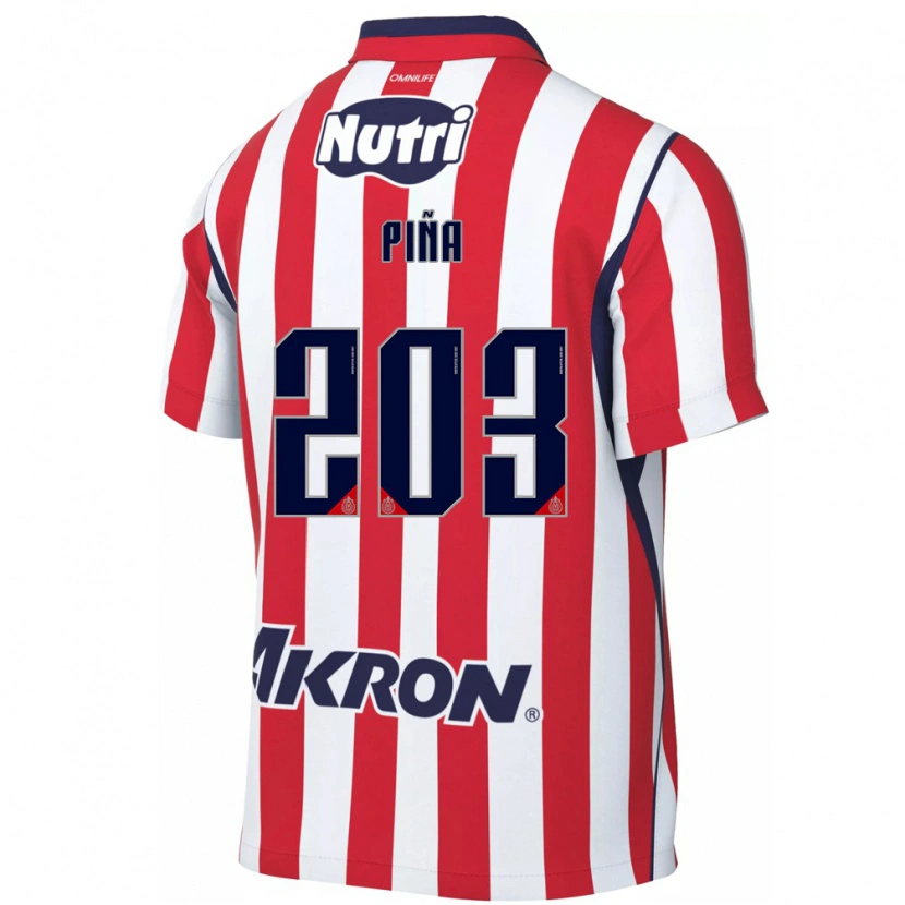 Danxen Mænd Fernando Piña #203 Rød Hvid Hjemmebane Spillertrøjer 2026/27 Trøje T-Shirt