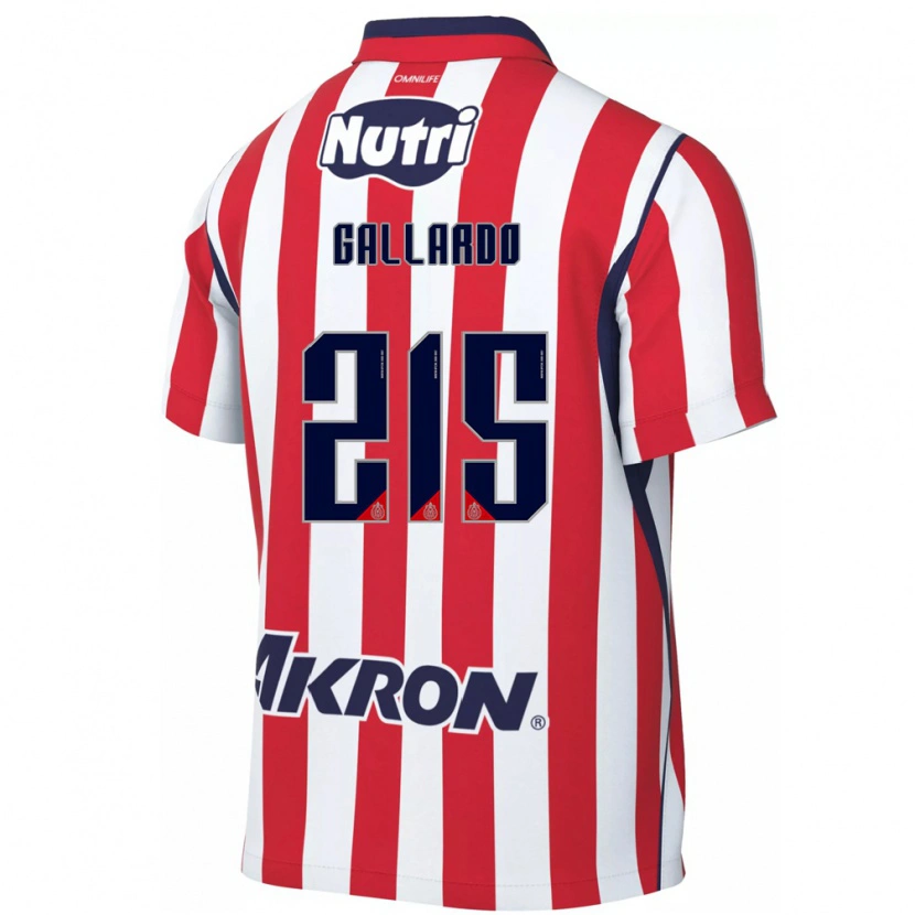 Danxen Mænd Jonathan Gallardo #215 Rød Hvid Hjemmebane Spillertrøjer 2026/27 Trøje T-Shirt