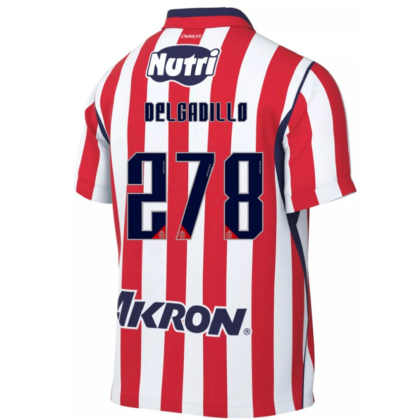 Danxen Mænd Santiago Delgadillo #278 Rød Hvid Hjemmebane Spillertrøjer 2026/27 Trøje T-Shirt