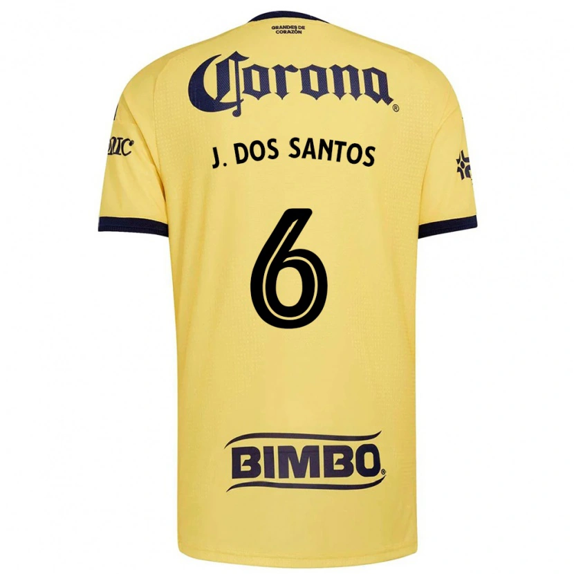Danxen Mænd Jonathan Dos Santos #6 Gul Rød Sort Hjemmebane Spillertrøjer 2026/27 Trøje T-Shirt