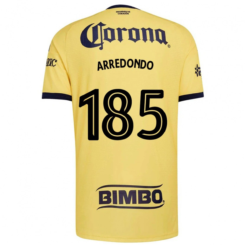 Danxen Mænd Aarón Arredondo #185 Gul Rød Sort Hjemmebane Spillertrøjer 2026/27 Trøje T-Shirt