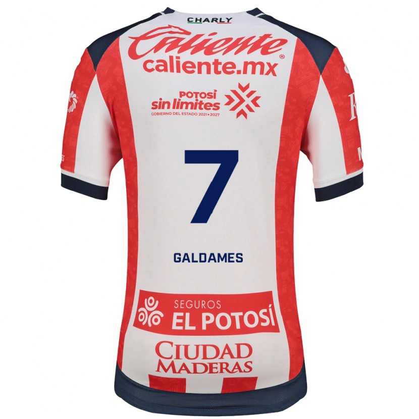 Danxen Mænd Benjamín Galdames #7 Rød Hvid Sort Hjemmebane Spillertrøjer 2026/27 Trøje T-Shirt