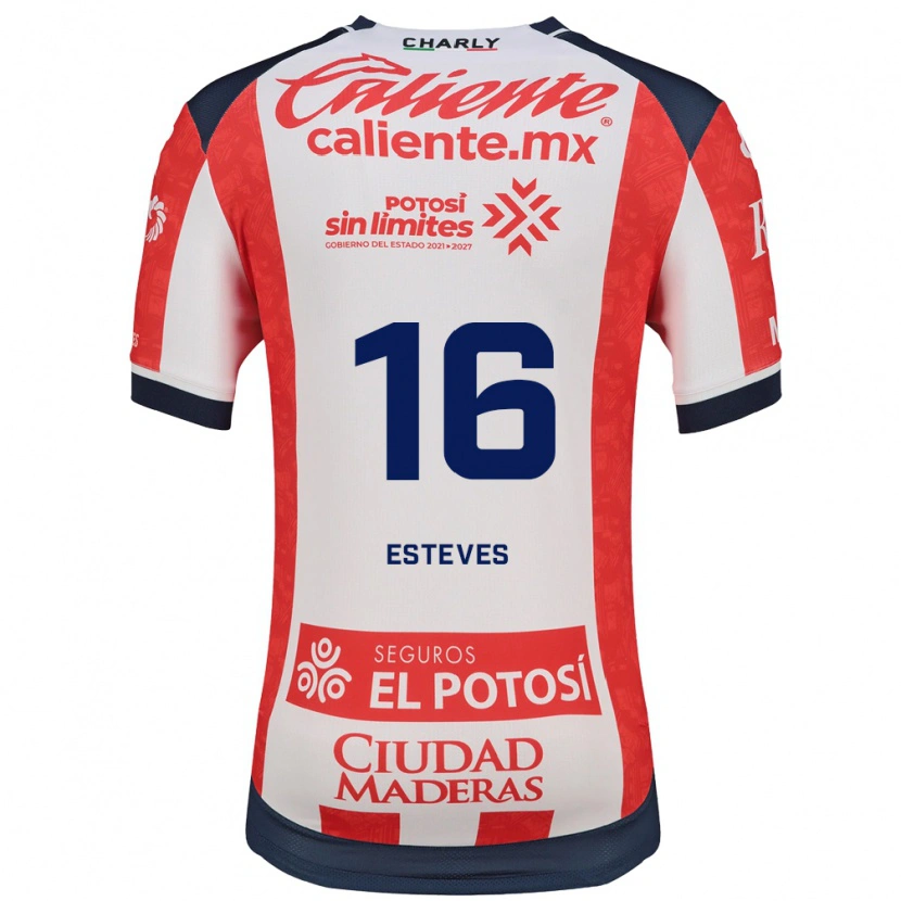 Danxen Mænd Lucas Esteves #16 Rød Hvid Sort Hjemmebane Spillertrøjer 2026/27 Trøje T-Shirt