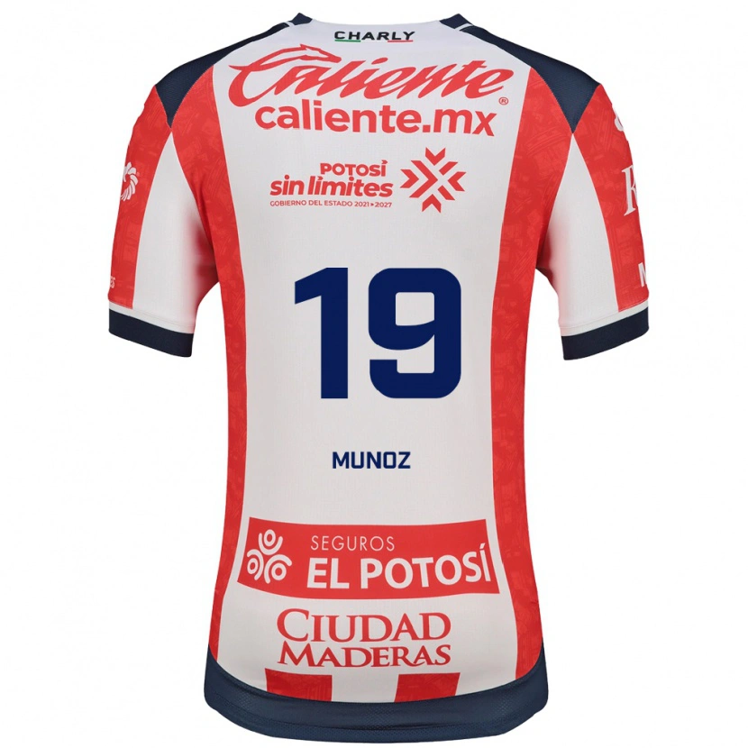 Danxen Mænd Santiago Muñóz #19 Rød Hvid Sort Hjemmebane Spillertrøjer 2026/27 Trøje T-Shirt