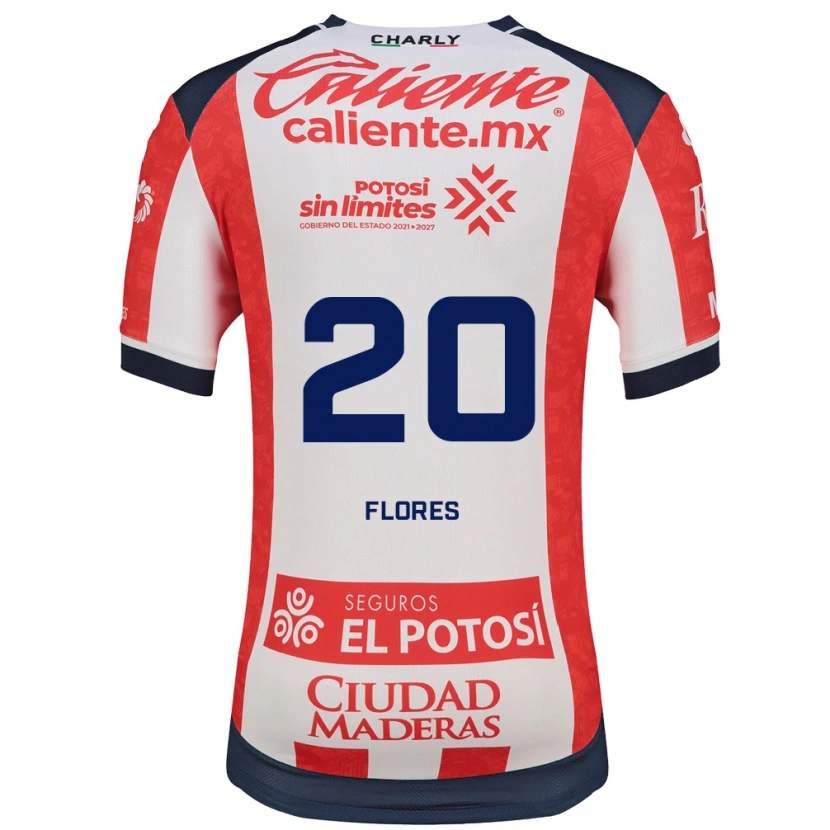 Danxen Mænd Leonardo Flores #20 Rød Hvid Sort Hjemmebane Spillertrøjer 2026/27 Trøje T-Shirt