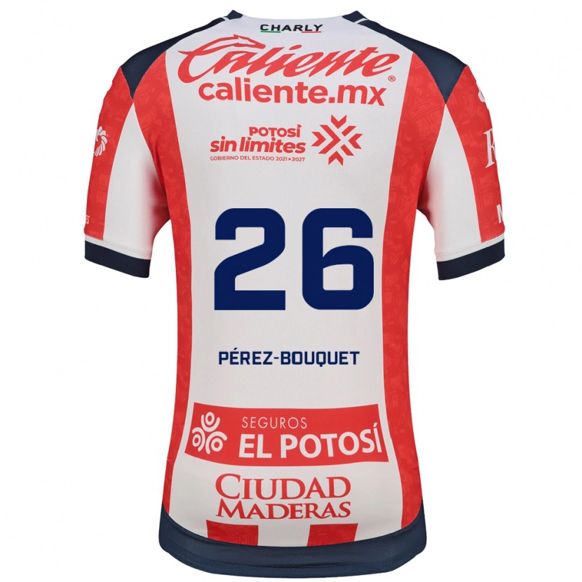 Danxen Mænd Sebastián Pérez-Bouquet #26 Rød Hvid Sort Hjemmebane Spillertrøjer 2026/27 Trøje T-Shirt