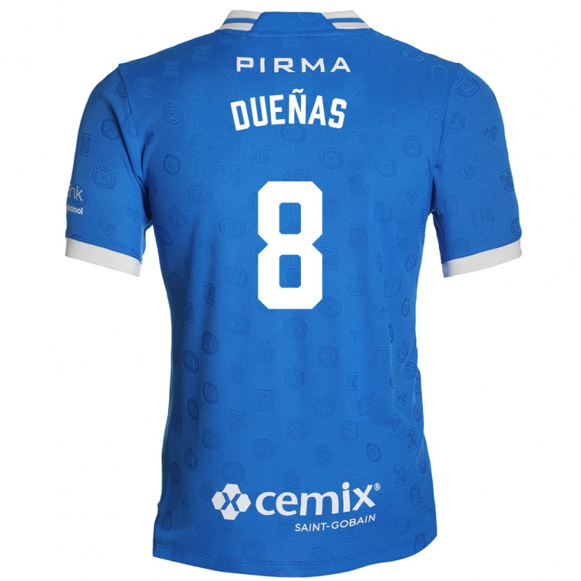 Danxen Mænd Jesus Duenas #8 Blå Hvid Rød Hjemmebane Spillertrøjer 2026/27 Trøje T-Shirt