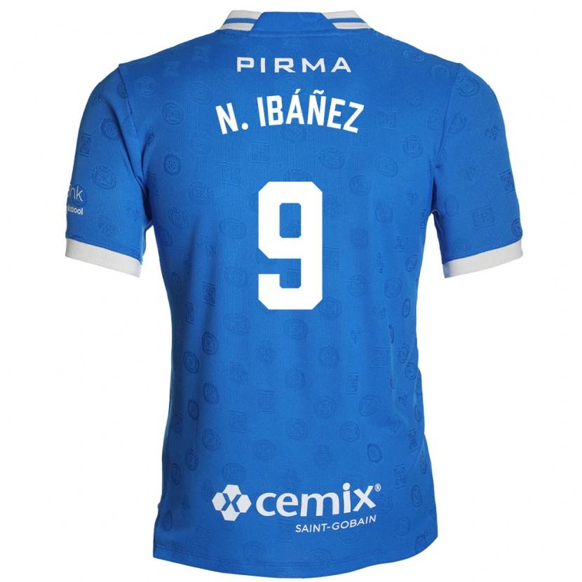 Danxen Mænd Nicolás Ibáñez #9 Blå Hvid Rød Hjemmebane Spillertrøjer 2026/27 Trøje T-Shirt
