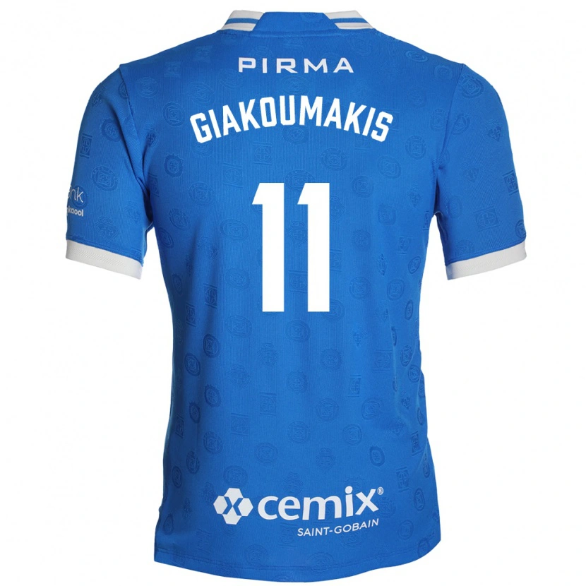 Danxen Mænd Georgios Giakoumakis #11 Blå Hvid Rød Hjemmebane Spillertrøjer 2026/27 Trøje T-Shirt