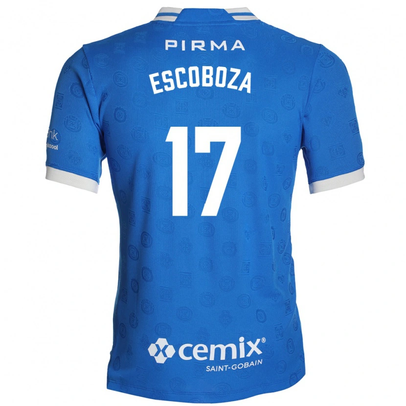 Danxen Mænd Alonso Escoboza #17 Blå Hvid Rød Hjemmebane Spillertrøjer 2026/27 Trøje T-Shirt