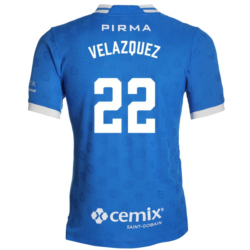 Danxen Mænd Hireri Velazquez #22 Blå Hvid Rød Hjemmebane Spillertrøjer 2026/27 Trøje T-Shirt