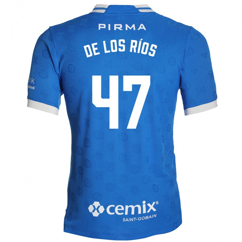 Danxen Mænd Sergio De Los Ríos #47 Blå Hvid Rød Hjemmebane Spillertrøjer 2026/27 Trøje T-Shirt