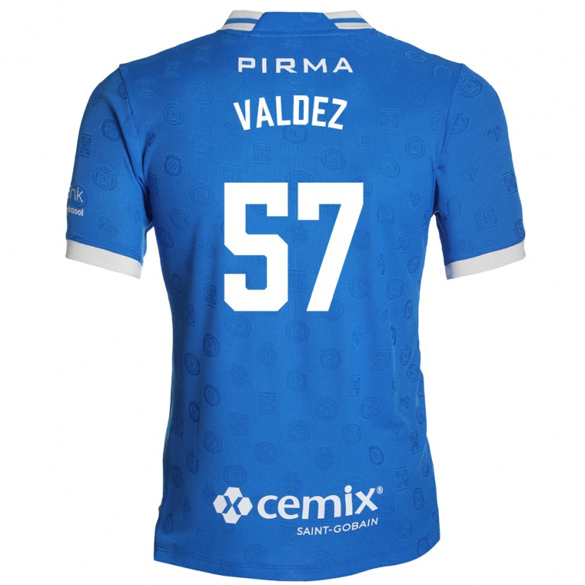Danxen Mænd Diego Valdez #57 Blå Hvid Rød Hjemmebane Spillertrøjer 2026/27 Trøje T-Shirt