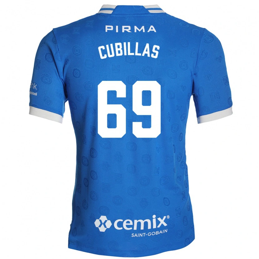 Danxen Mænd Andre Cubillas #69 Blå Hvid Rød Hjemmebane Spillertrøjer 2026/27 Trøje T-Shirt