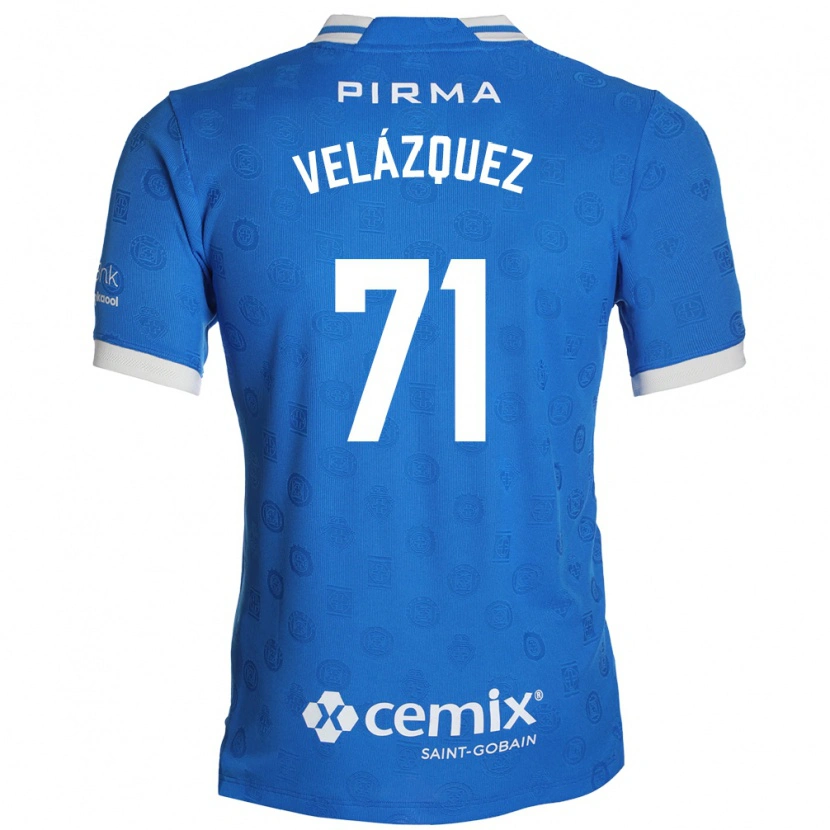 Danxen Mænd Víctor Velázquez #71 Blå Hvid Rød Hjemmebane Spillertrøjer 2026/27 Trøje T-Shirt
