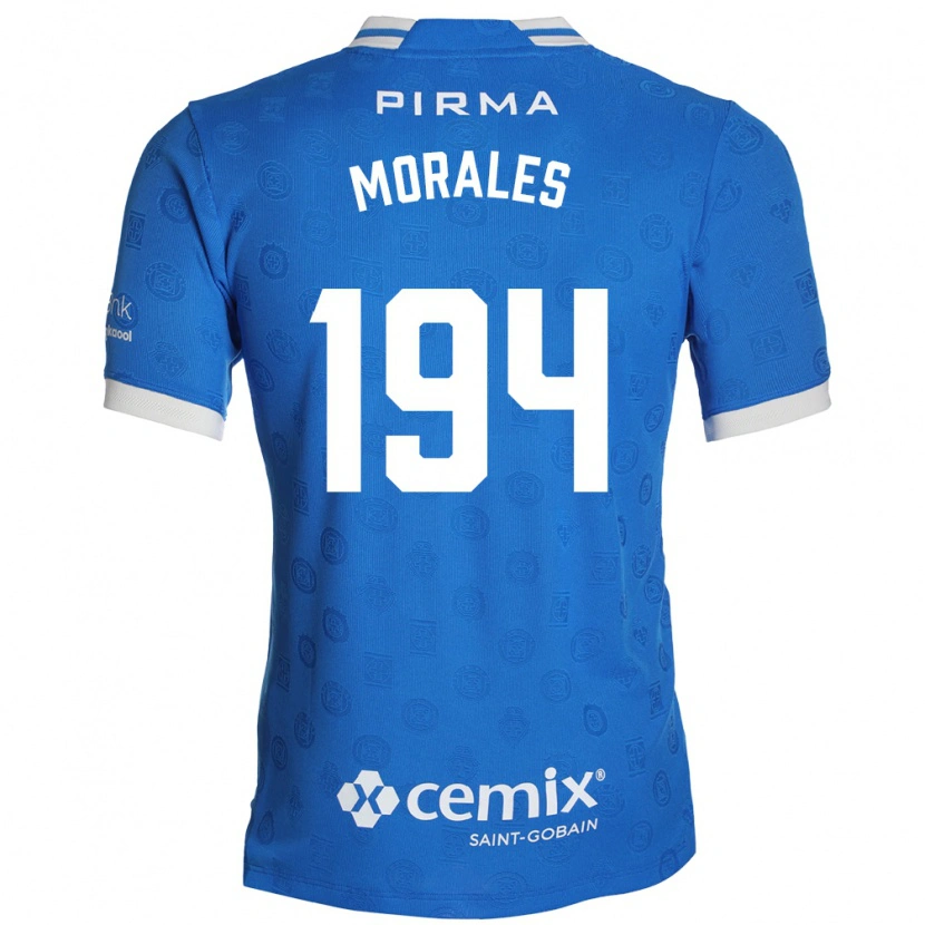 Danxen Mænd Amaury Morales #194 Blå Hvid Rød Hjemmebane Spillertrøjer 2026/27 Trøje T-Shirt