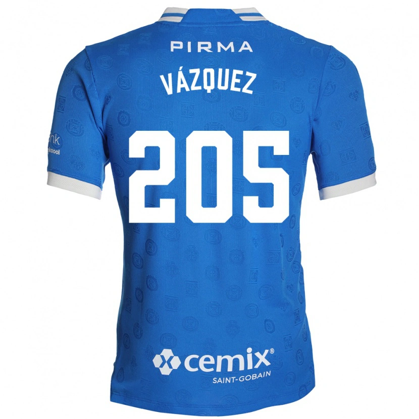 Danxen Mænd Jonathan Vázquez #205 Blå Hvid Rød Hjemmebane Spillertrøjer 2026/27 Trøje T-Shirt