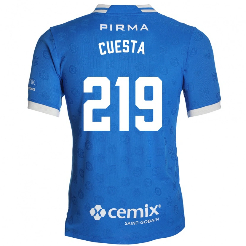 Danxen Mænd Íñigo Cuesta #219 Blå Hvid Rød Hjemmebane Spillertrøjer 2026/27 Trøje T-Shirt
