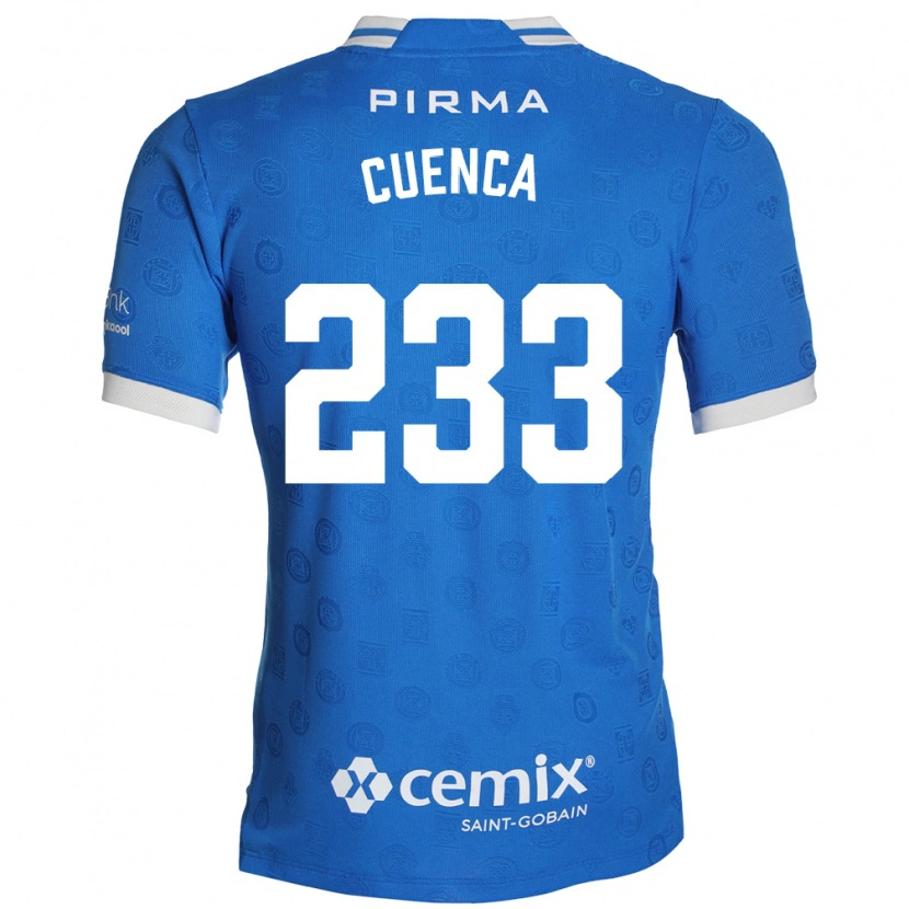 Danxen Mænd Yazziel Cuenca #233 Blå Hvid Rød Hjemmebane Spillertrøjer 2026/27 Trøje T-Shirt