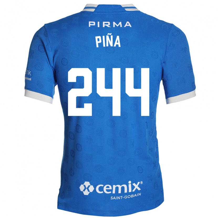Danxen Mænd Oscar Piña #244 Blå Hvid Rød Hjemmebane Spillertrøjer 2026/27 Trøje T-Shirt