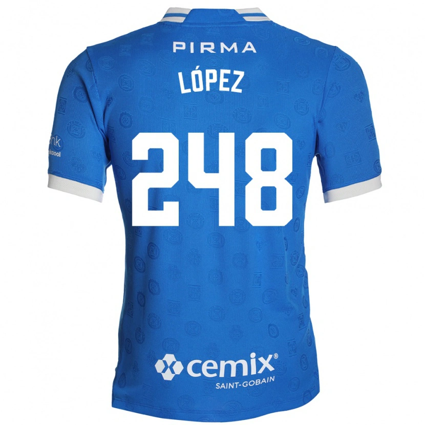 Danxen Mænd Ernesto López #248 Blå Hvid Rød Hjemmebane Spillertrøjer 2026/27 Trøje T-Shirt