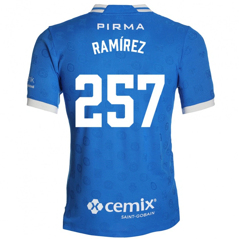 Danxen Mænd Jacobo Ramírez #257 Blå Hvid Rød Hjemmebane Spillertrøjer 2026/27 Trøje T-Shirt