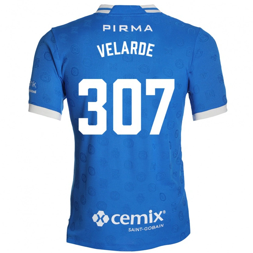 Danxen Mænd Juan Velarde #307 Blå Hvid Rød Hjemmebane Spillertrøjer 2026/27 Trøje T-Shirt