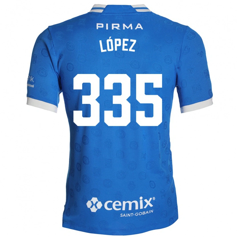 Danxen Mænd Alfredo López #335 Blå Hvid Rød Hjemmebane Spillertrøjer 2026/27 Trøje T-Shirt