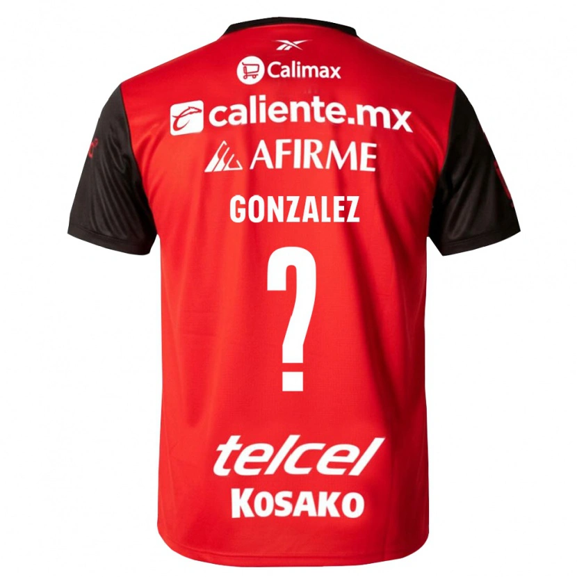 Danxen Mænd Óscar González #0 Sort Rød Hjemmebane Spillertrøjer 2026/27 Trøje T-Shirt