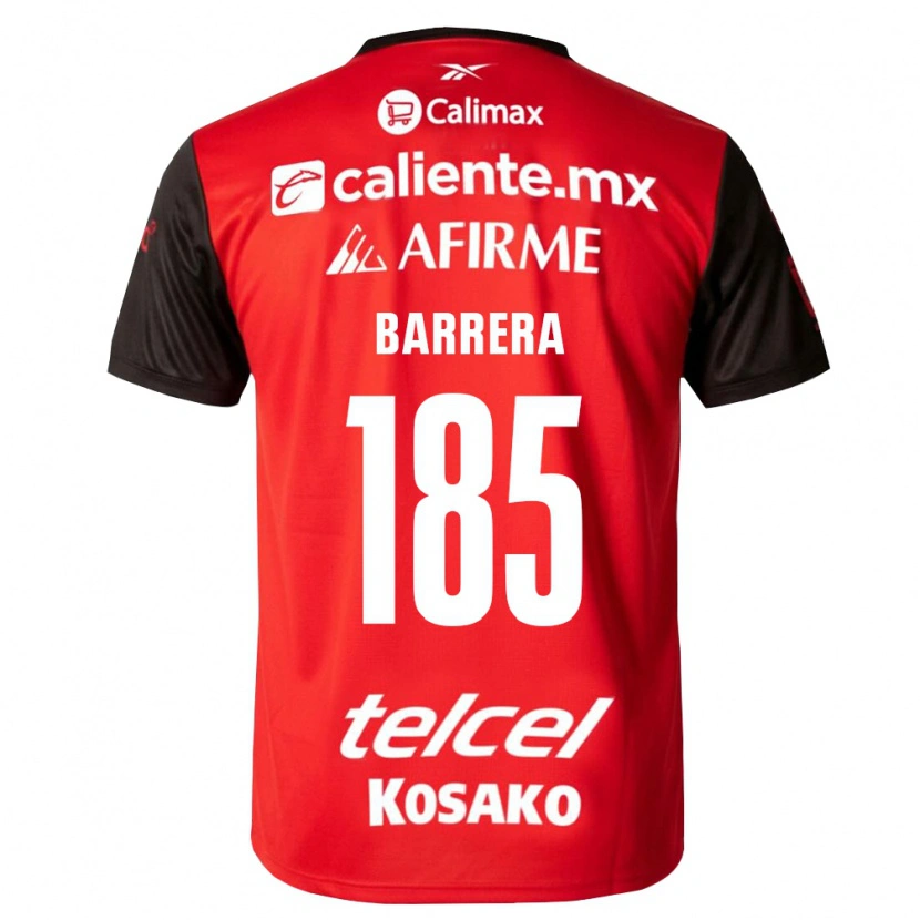 Danxen Mænd Geonathan Barrera #185 Sort Rød Hjemmebane Spillertrøjer 2026/27 Trøje T-Shirt