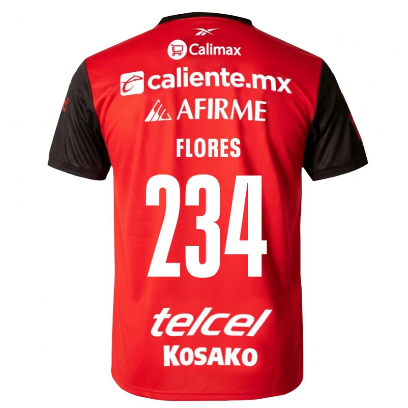 Danxen Mænd Arath Flores #234 Sort Rød Hjemmebane Spillertrøjer 2026/27 Trøje T-Shirt