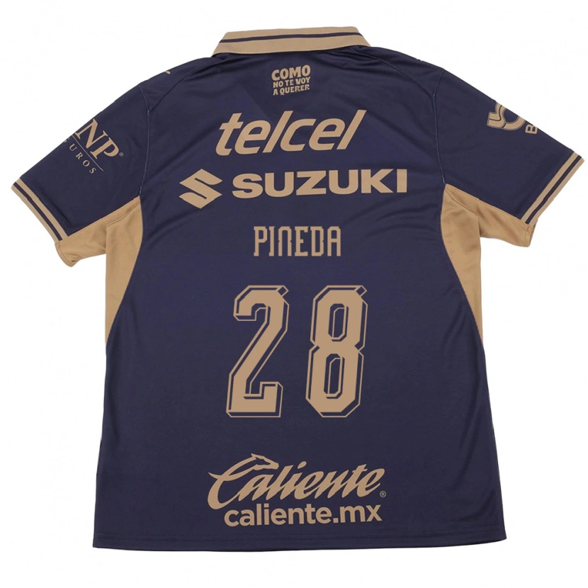 Danxen Mænd Grecia Pineda #28 Lilla Brun Hjemmebane Spillertrøjer 2026/27 Trøje T-Shirt