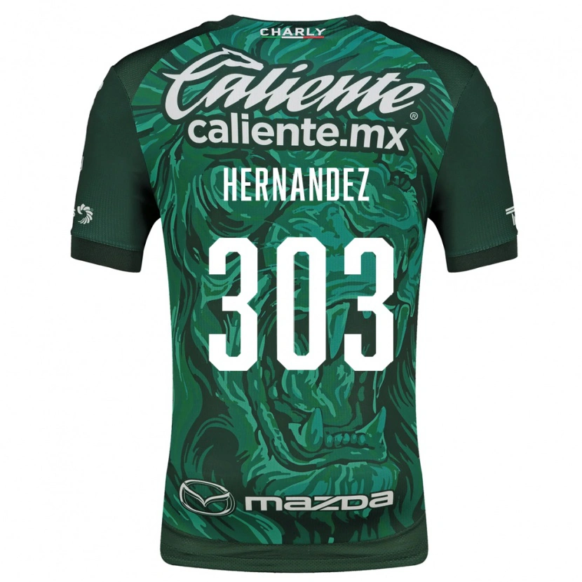 Danxen Mænd Alan Hernández #303 Grøn Sort Hjemmebane Spillertrøjer 2026/27 Trøje T-Shirt