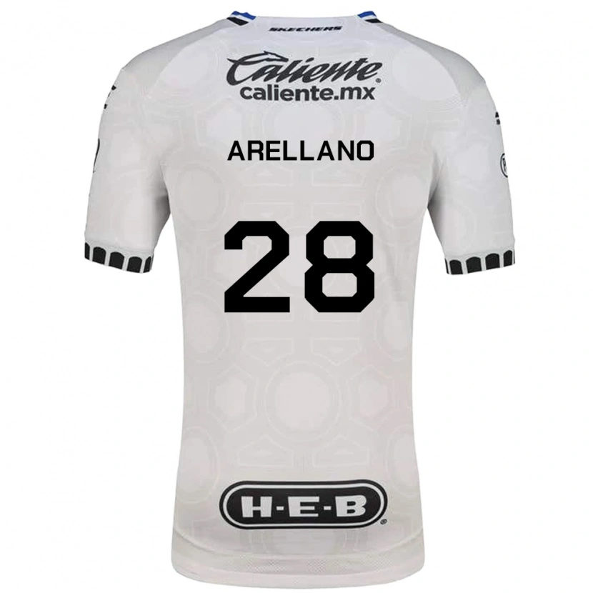 Danxen Mænd Jesús Arellano #28 Hvid Sort Blå Hjemmebane Spillertrøjer 2026/27 Trøje T-Shirt