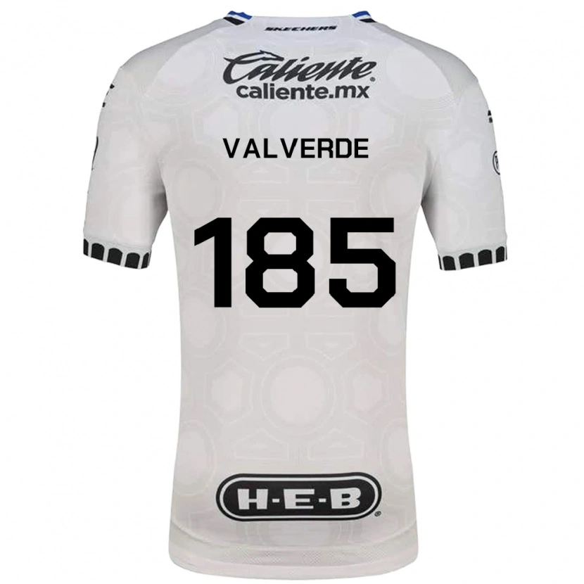 Danxen Mænd Luis Valverde #185 Hvid Sort Blå Hjemmebane Spillertrøjer 2026/27 Trøje T-Shirt
